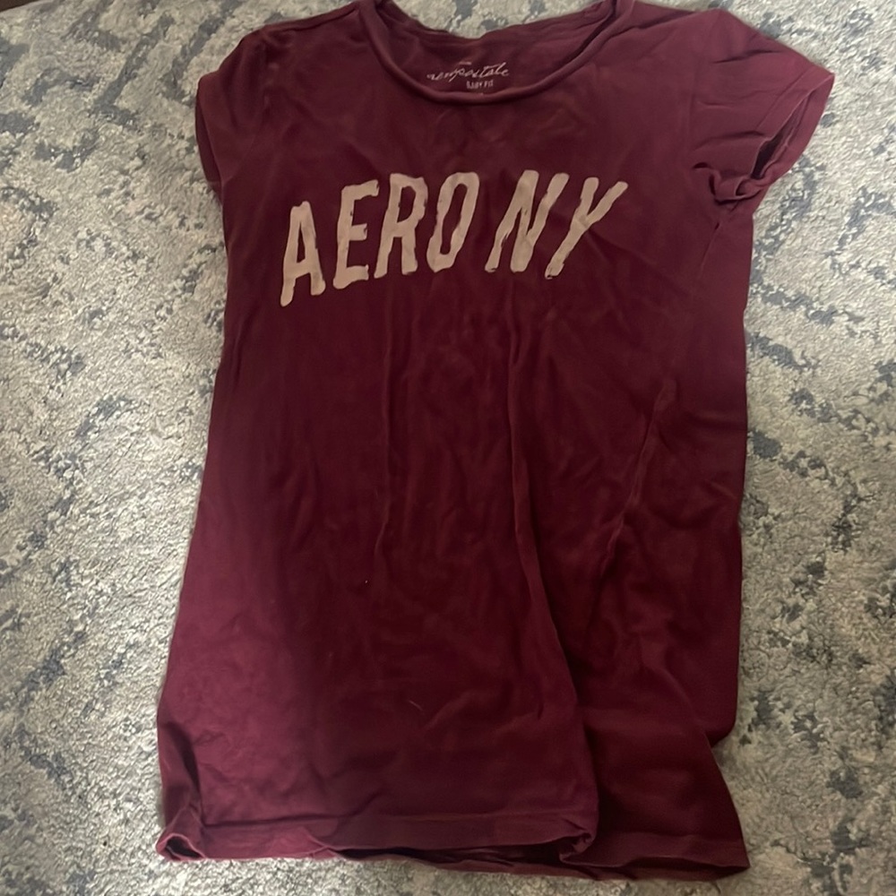 Maroon aero t shirt